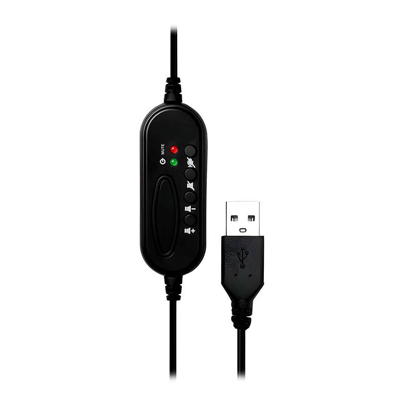 Headset Office Fortrek FK 731A, Drivers 30mm, USB, Preto, FK731A