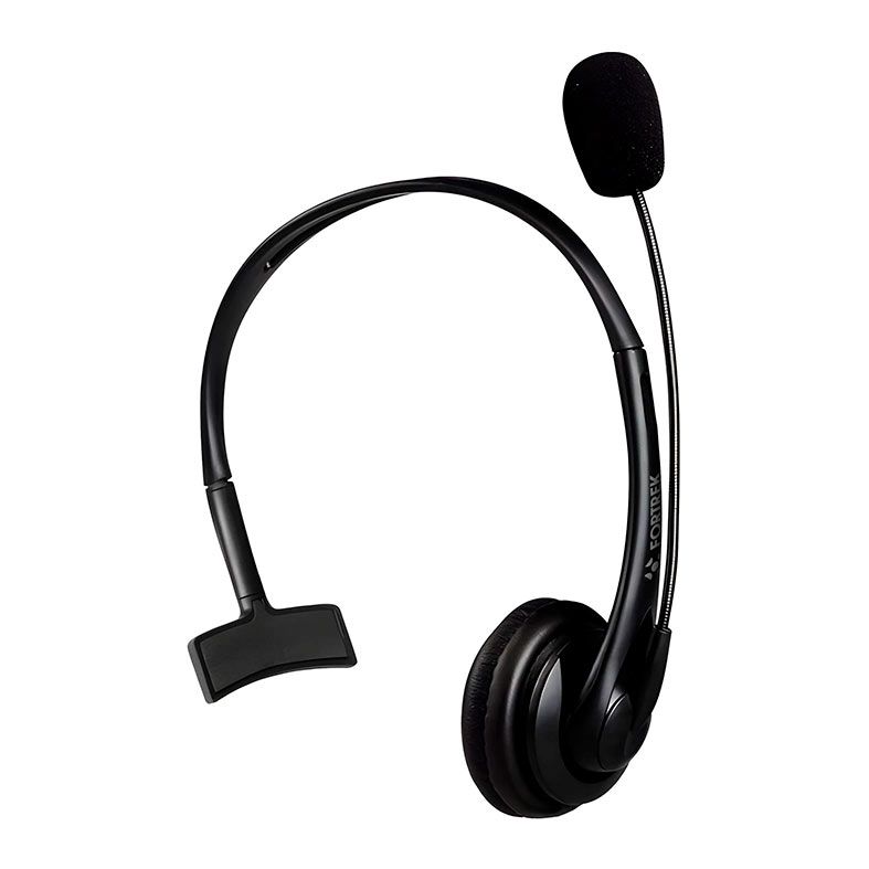 Headset Office Fortrek FK 731A, Drivers 30mm, USB, Preto, FK731A