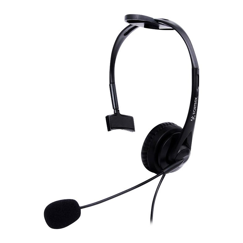 Headset Office Fortrek FK 731A, Drivers 30mm, USB, Preto, FK731A