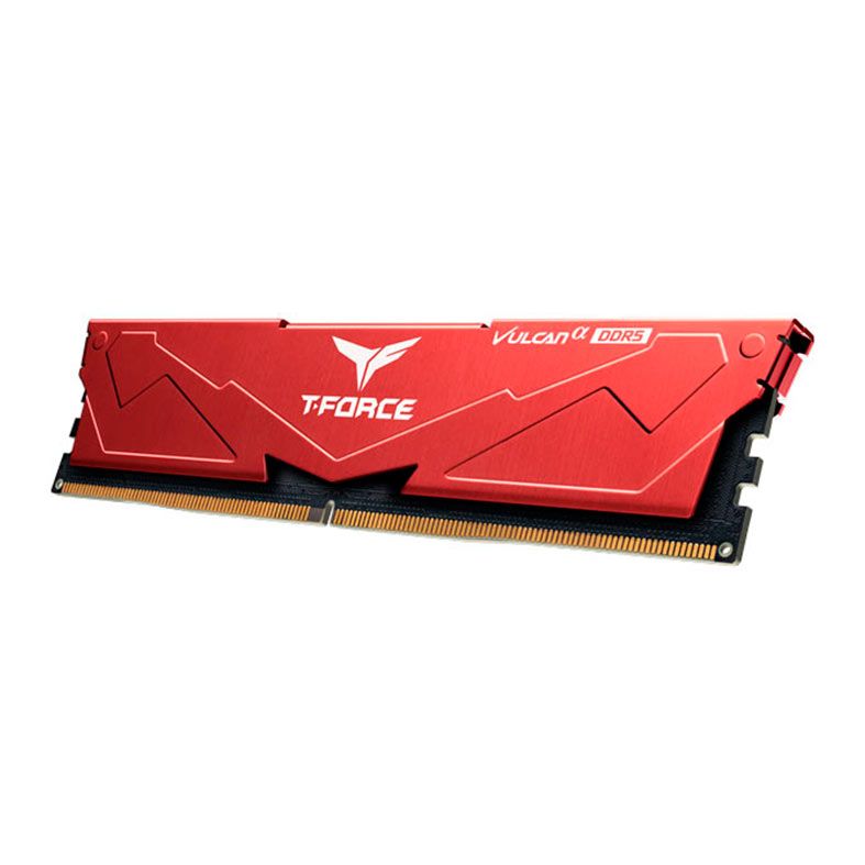 Memoria Team Group T-Force Vulcan A, 32GB (2x16GB), DDR5, 6000MHz, C38, Vermelho, FLARD532G6000HC38ADC01