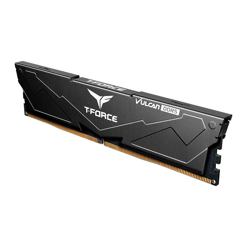 Memoria Team Group T-Force Vulcan, 32GB (1x32GB), DDR5, 5200MHz, CL40, Preta, FLBD532G5200HC40C01