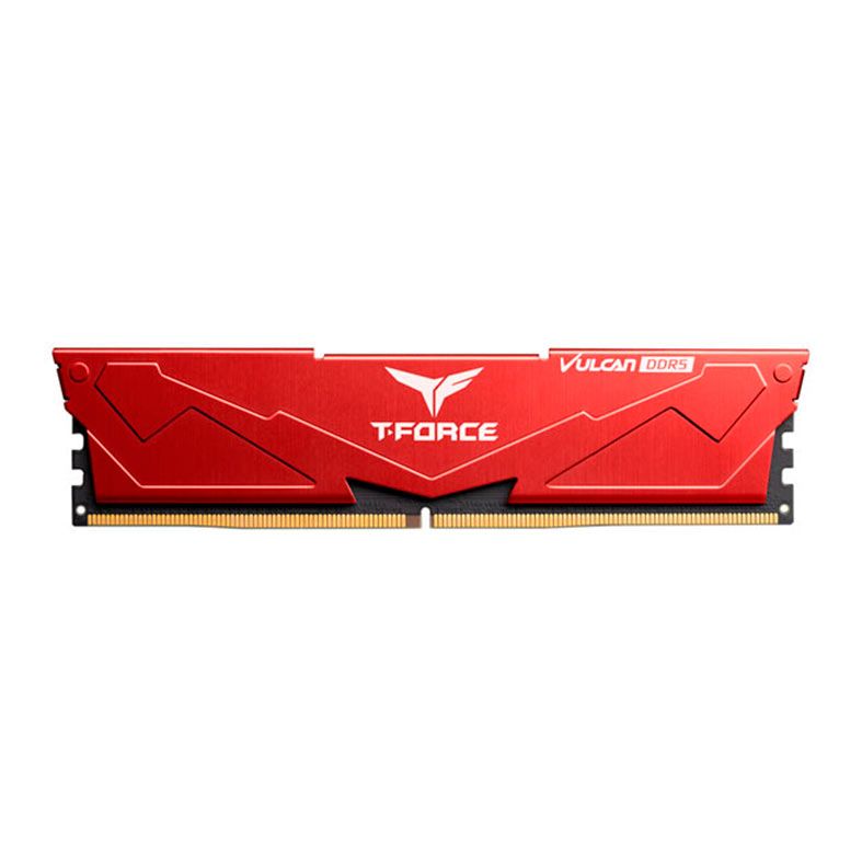 MemoriaTeamGroupT-ForceVulcan,16GB(1x16GB),6000MHz,DDR5,CL38,Vermelha,FLRD516G6000HC38A01