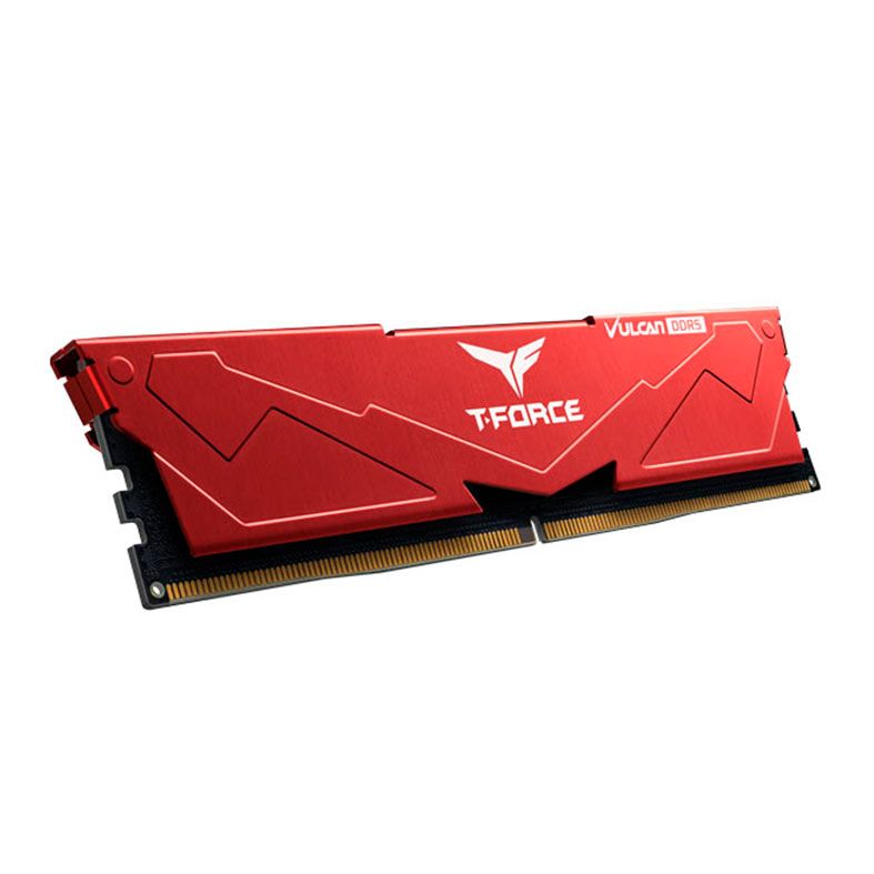 Memoria Team Group T-Force Vulcan, 32GB (1x32GB), DDR5, 5200MHz, CL40, Vermelha, FLRD532G5200HC40C01