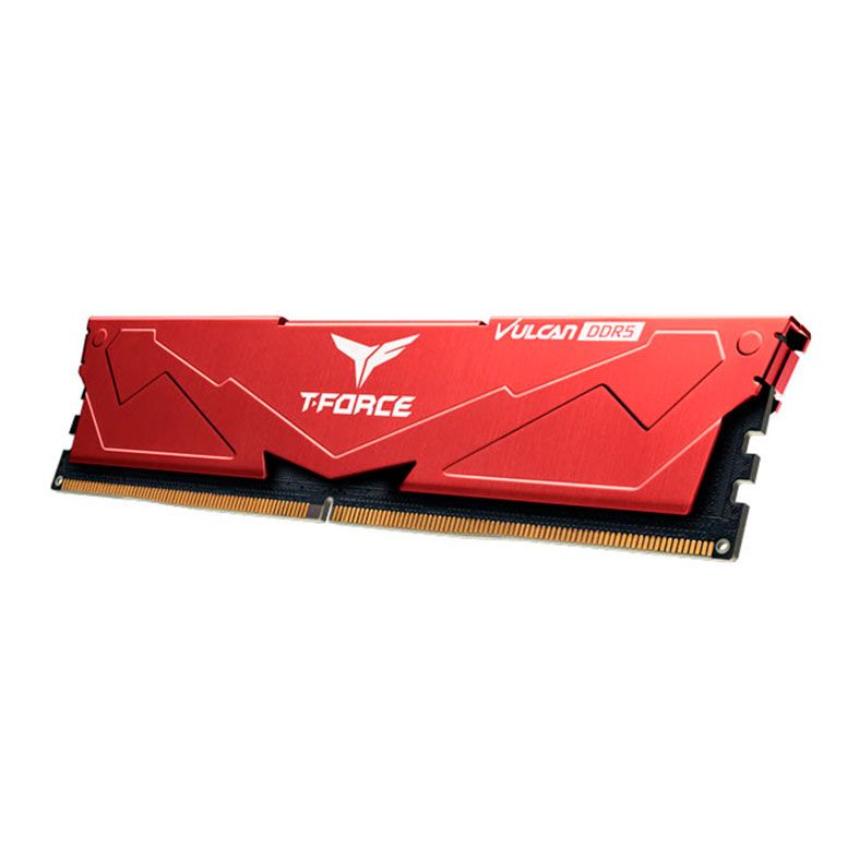 Memoria Team Group T-Force Vulcan, 32GB (2x16GB), DDR5, 5600MHz, C32, Vermelho, FLRD532G5600HC32DC01
