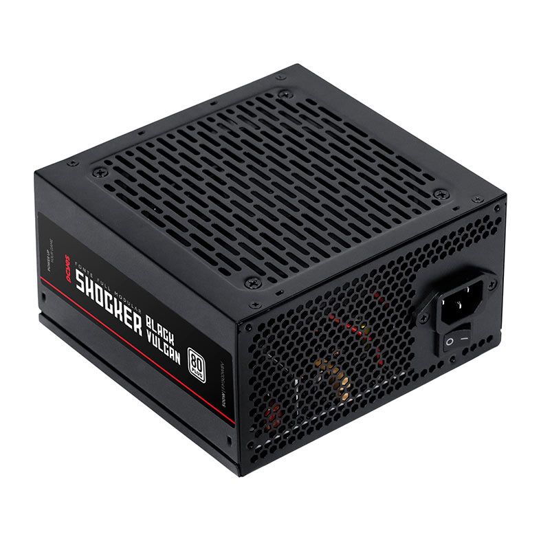 Fonte Pcyes Shocker Black Vulcan, 500W, Full-Modular, 80 Plus White, Preta, FM500WBV