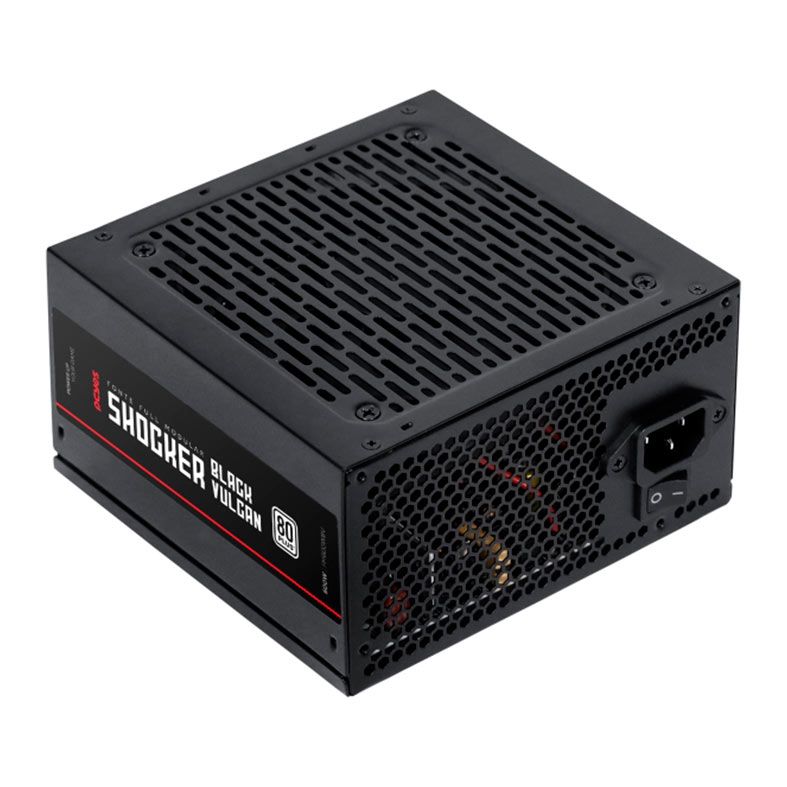Fonte Pcyes Shocker Black Vulcan, 600W, Full-Modular, 80 Plus White, Preta, FM600WBV