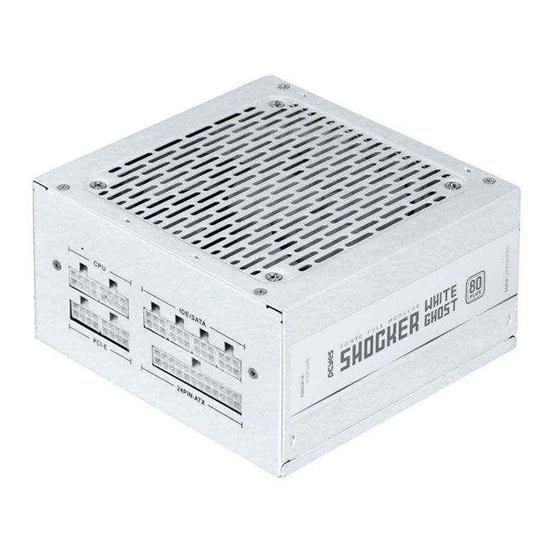 Fonte Pcyes Shocker White Ghost, 600W, Full-Modular, 80 Plus White, Branca, FM600WWG