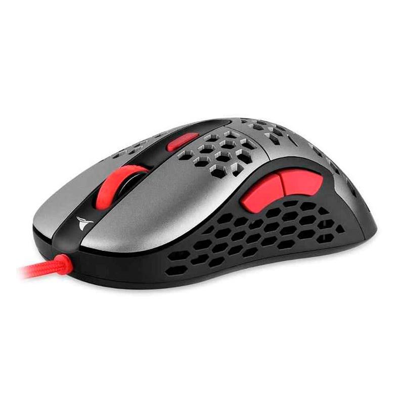Mouse Gamer Motospeed Darmoshark N1 PMW3389 Cinza/Vermelho, FMSMS0095PTO