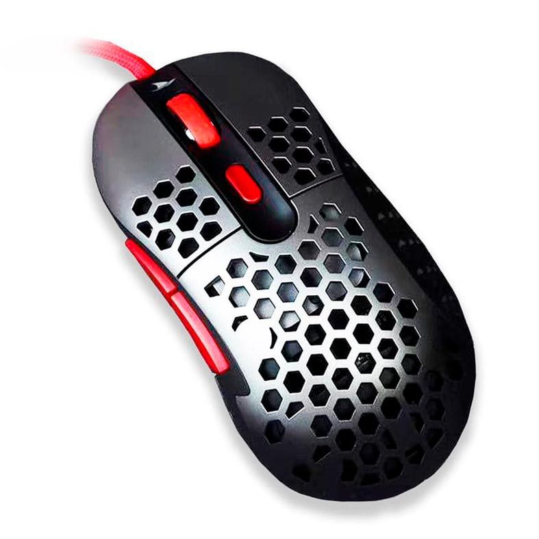 Mouse Gamer Motospeed Darmoshark N1 PMW3389 Cinza/Vermelho, FMSMS0095PTO