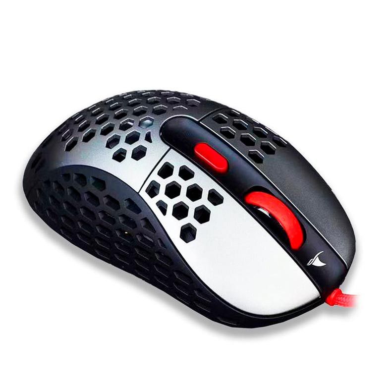 Mouse Gamer Motospeed Darmoshark N1 PMW3389 Cinza/Vermelho, FMSMS0095PTO