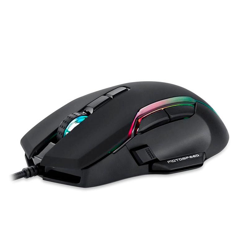 Mouse Gamer Motospeed V90 RGB 10000DPI 9 Botoes Preto, FMSMS0100PTO