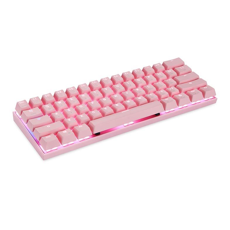 Teclado Mecanico Motospeed CK62 Rosa RGB Switch Vermelho Bluetooth, FMSTC0098RSA