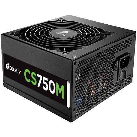 Fonte Corsair 750W CS750M Modular, Certificado 80 Plus Gold, PFC Ativo, CP-9020078-NA