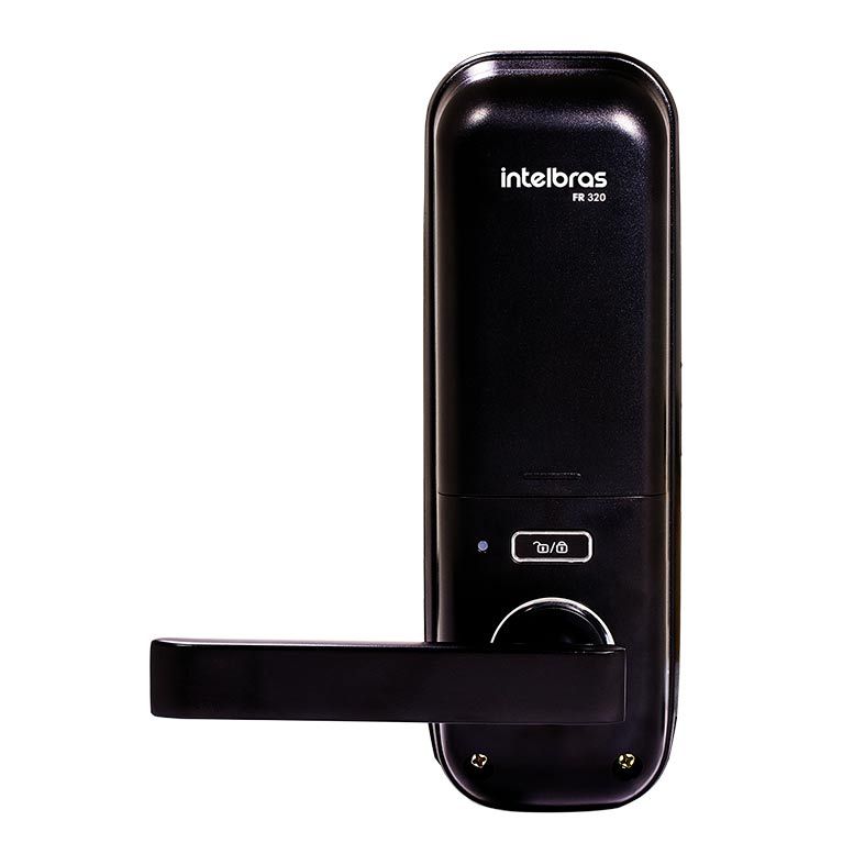 Fechadura Digital Intelbras Touch Screen Com Maçaneta FR320 Preto
