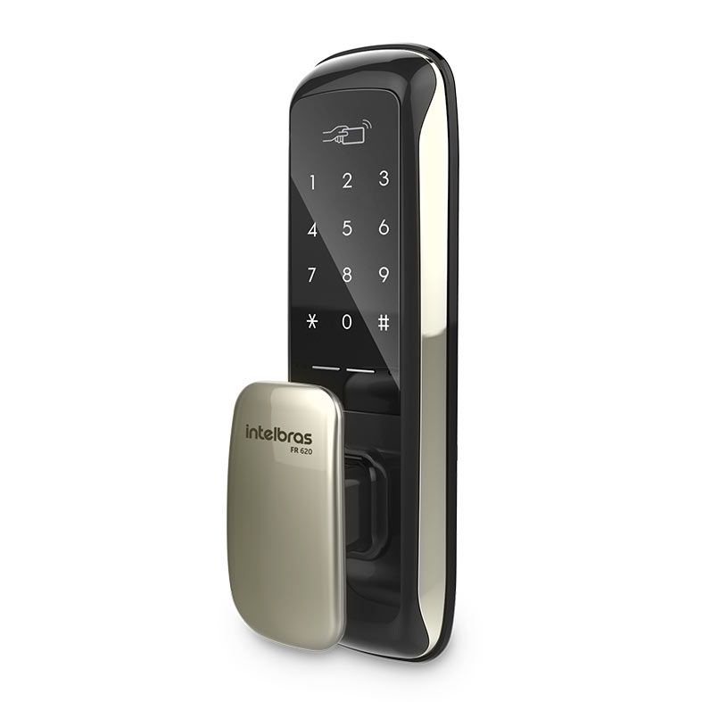 Fechadura Digital Intelbras Push & Pull FR620, Preto, FR620