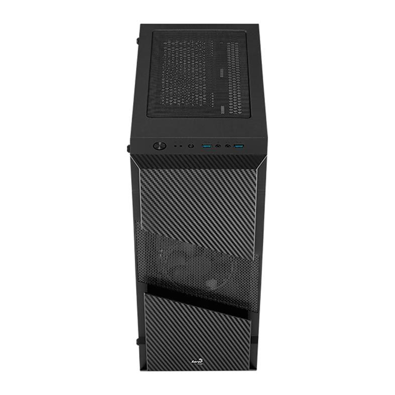 Gabinete Aerocool Menace Saturn Vidro Temp Preto, FRGB-G-BK-V1