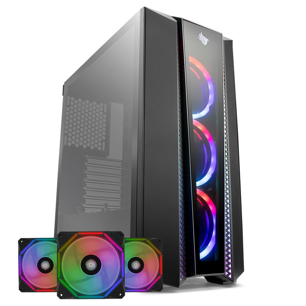Pichau Kit Upgrade, Gabinete Pichau Gamer Frillback X, Kit Ventoinhas Wave RGB 3x + Controladora