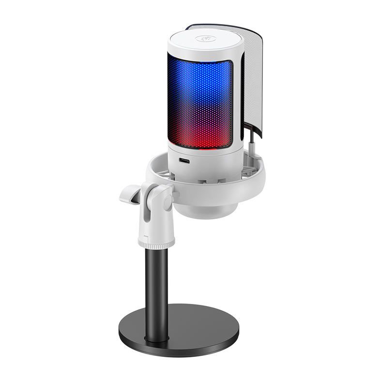 Microfone Force One Hero, RGB, USB, Preto, FR.MC.HE.01