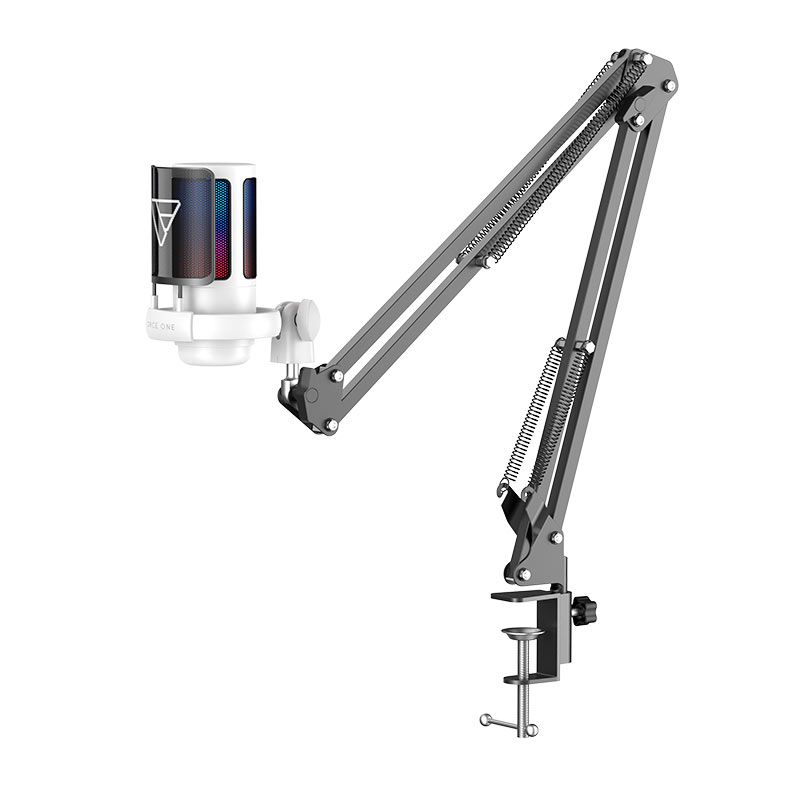 Microfone Force One Hero Arm, RGB, USB, Preto, FR.MC.HE.02