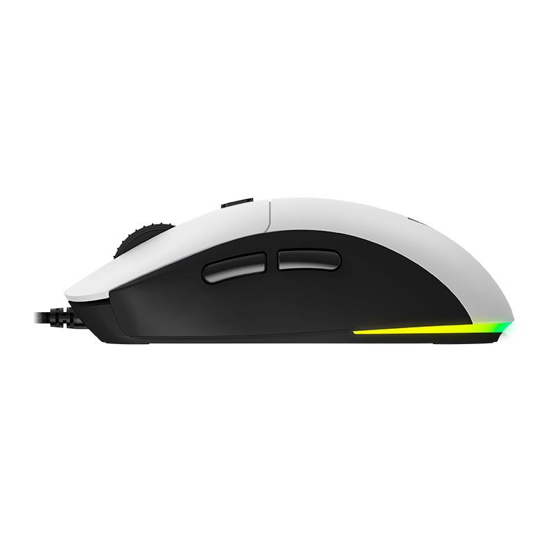 Mouse Gamer Force One Orion, RGB, 20000DPI, Branco e Preto, FR.MO.OR.01