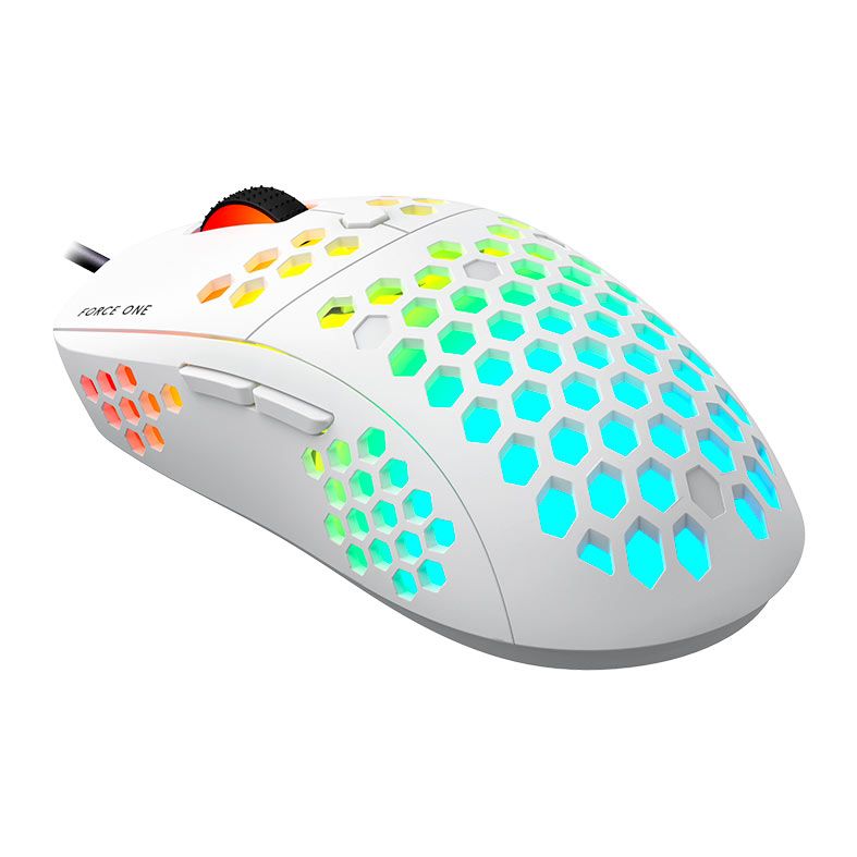 Mouse Gamer Force One Supernova, 20000DPI, RGB, Branco, FR.MO.SP.01