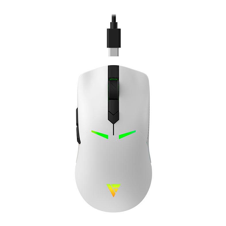 Mouse Gamer Force One Sirius, 10000DPI, RGB, Wireless e USB-C, Branco, FR.MO.SR.01