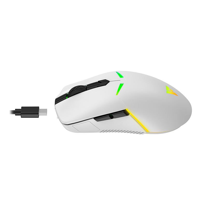 Mouse Gamer Force One Sirius, 10000DPI, RGB, Wireless e USB-C, Branco, FR.MO.SR.01
