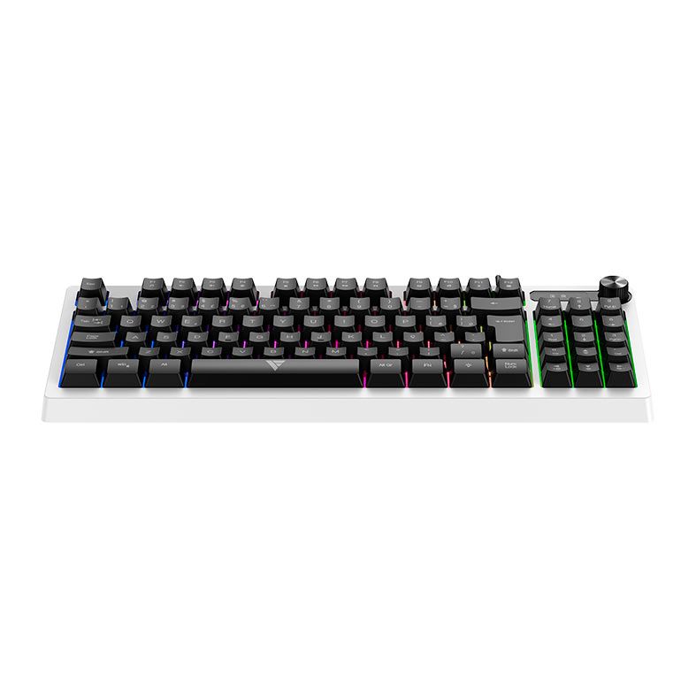 Teclado Gamer Force One Spectre, RGB, ABNT2, Branco e Preto, FR.TC.SP.01