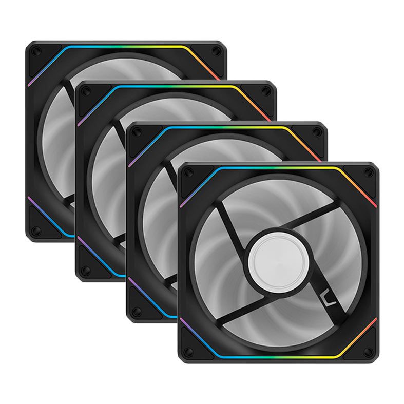 Kit Ventoinhas Magnéticas DarkFlash Gauss G16, ARGB, 4X120mm, Preto, G16-BLACK-4IN1