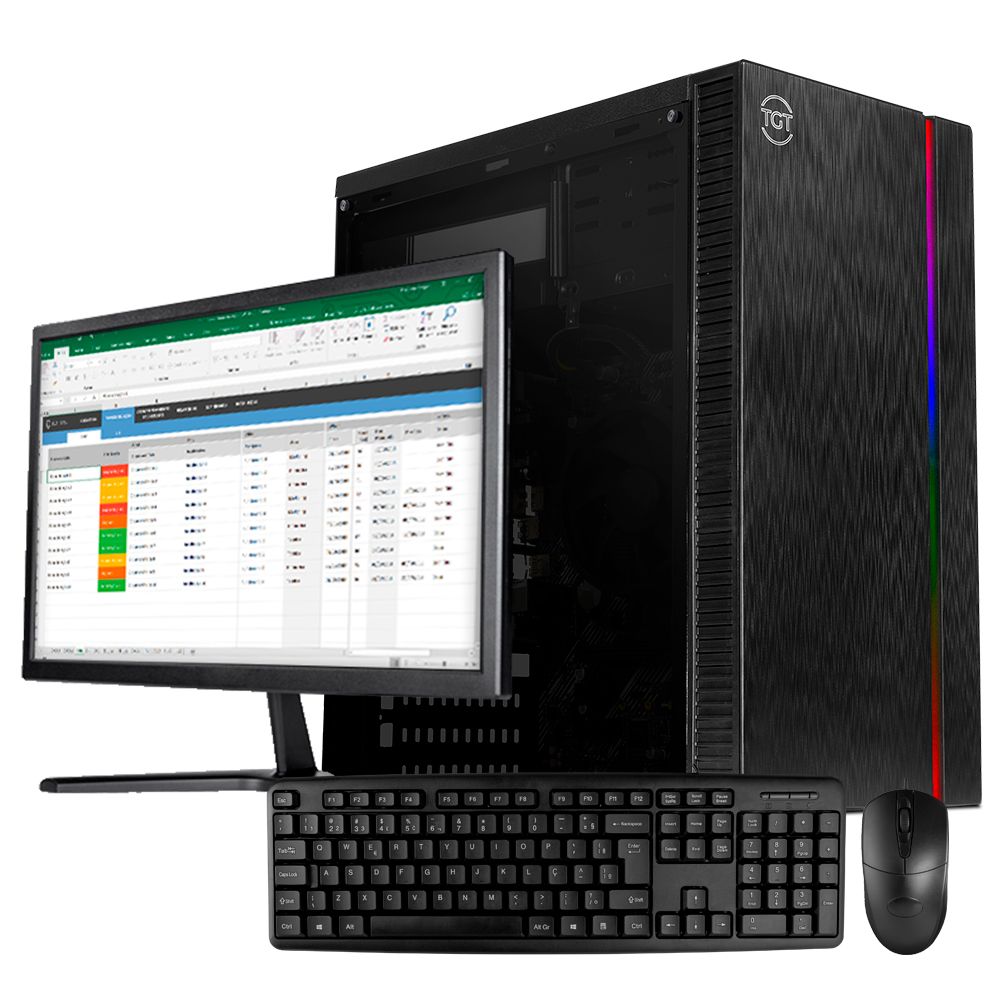 Computador Pichau Home, AMD Ryzen 3 3200G, 8GB DDR4, HD 1TB + Monitor 19"