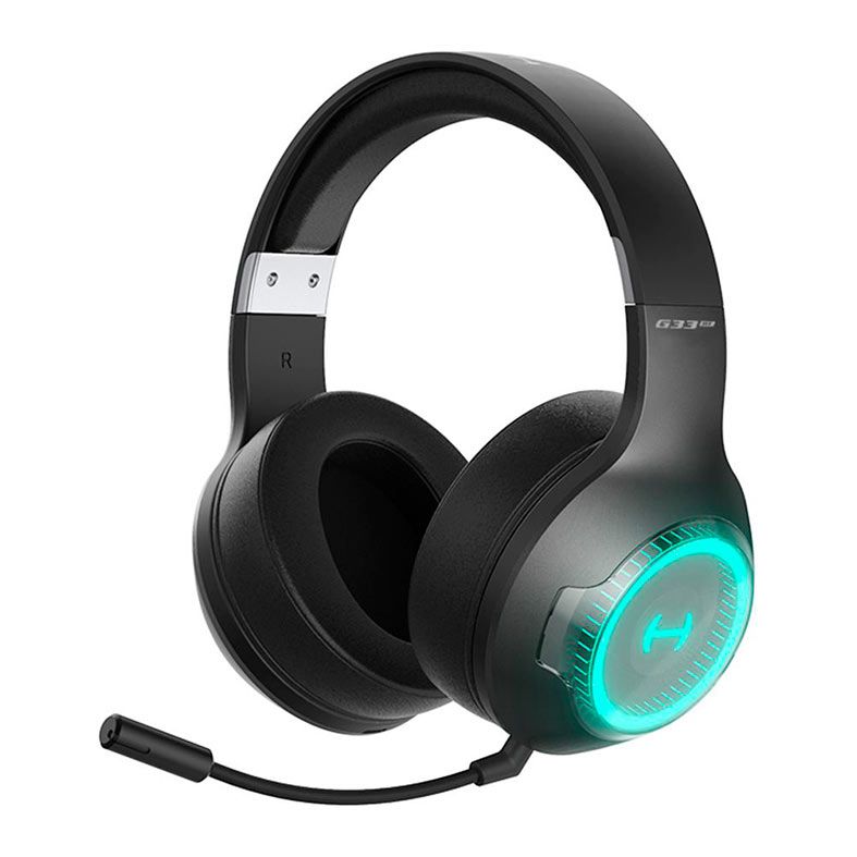 Headset Gamer Edifier G33BT, RGB, Wireless, Drivers 40mm, Preto, G33BT-BK