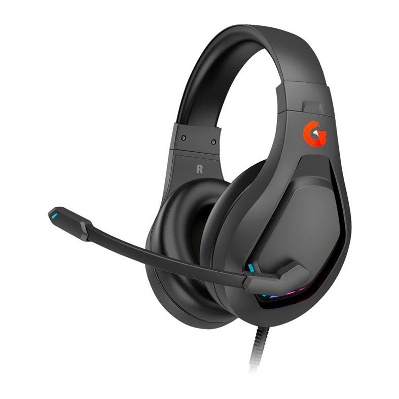 Headset Gamer Geonav Thunder Light, Drivers 40mm, RGB, Preto, G3HS01BK