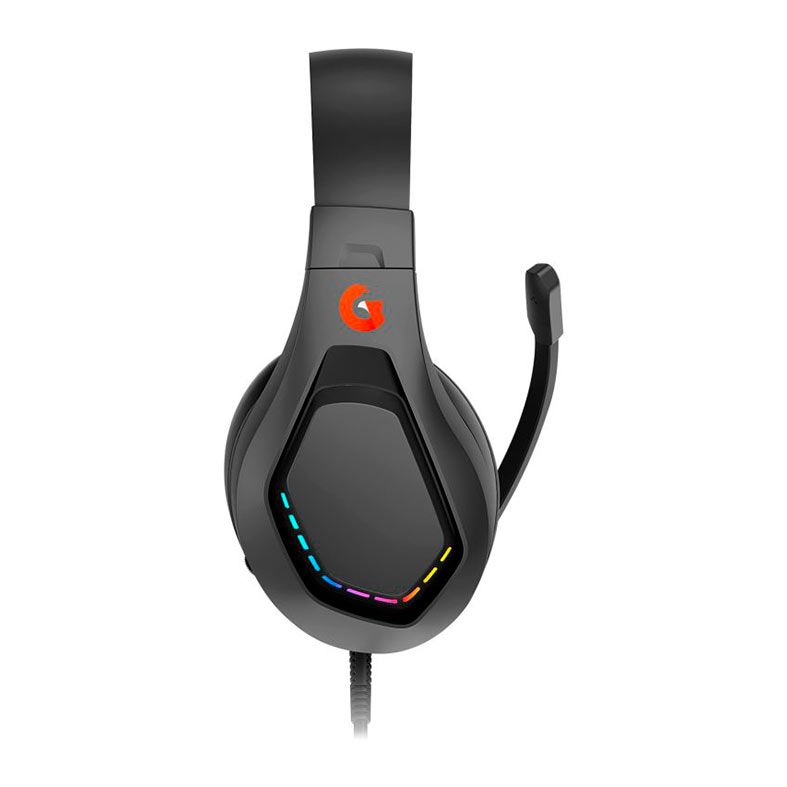 Headset Gamer Geonav Thunder Light, Drivers 40mm, RGB, Preto, G3HS01BK