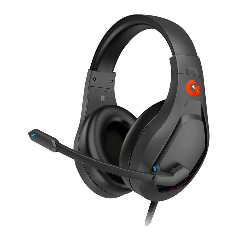 Headset Gamer Geonav Thunder Light, Drivers 40mm, RGB, Preto, G3HS01BK