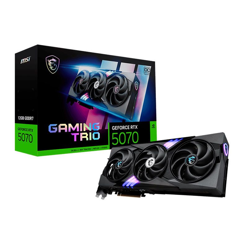 Placa de Video MSI GeForce RTX 5070 Gaming Trio OC, 12GB, GDDR7, 192-bit, G5070-12GTC