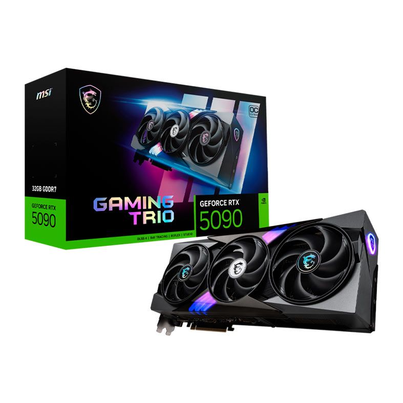 Placa de Video MSI GeForce RTX 5090 Gaming Trio OC, 32GB, GDDR7, 512-bit, G5090-32GTC