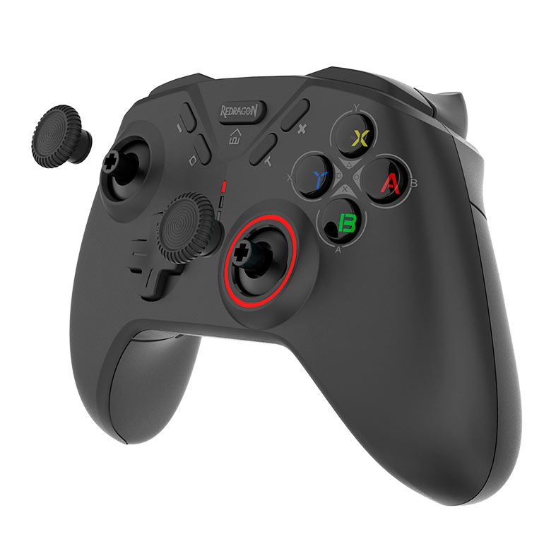 Controle Redragon Forge G711, USB/USB-C/Bluetooth, Nintendo Switch/Android/IOS/PC/PS3/PS4, Preto, G711