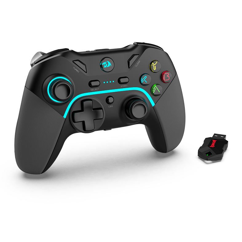 Controle Redragon Harrow Pro, Wireless, Windows/PS3/Android, Preto, G808-PRO
