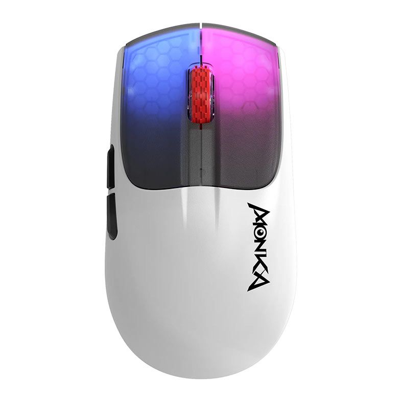 Mouse Gamer Marvo Monka G966W, RGB, USB, 10000DPI, 6 Botoes, Branco, G966W