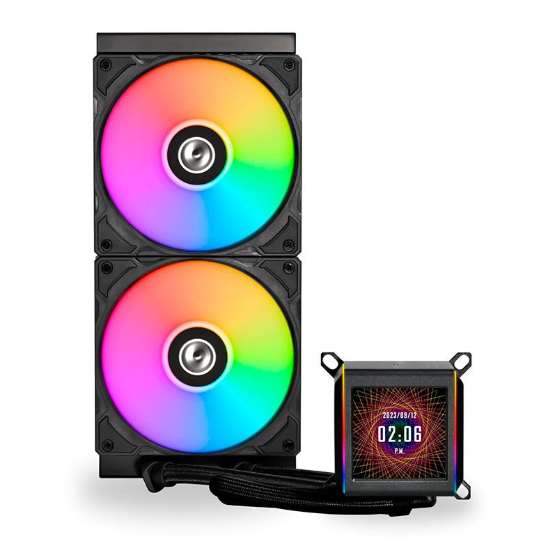 Water Cooler Lian Li GA II LCD 280, ARGB, 280mm, Preto, GA2LCD280-BK