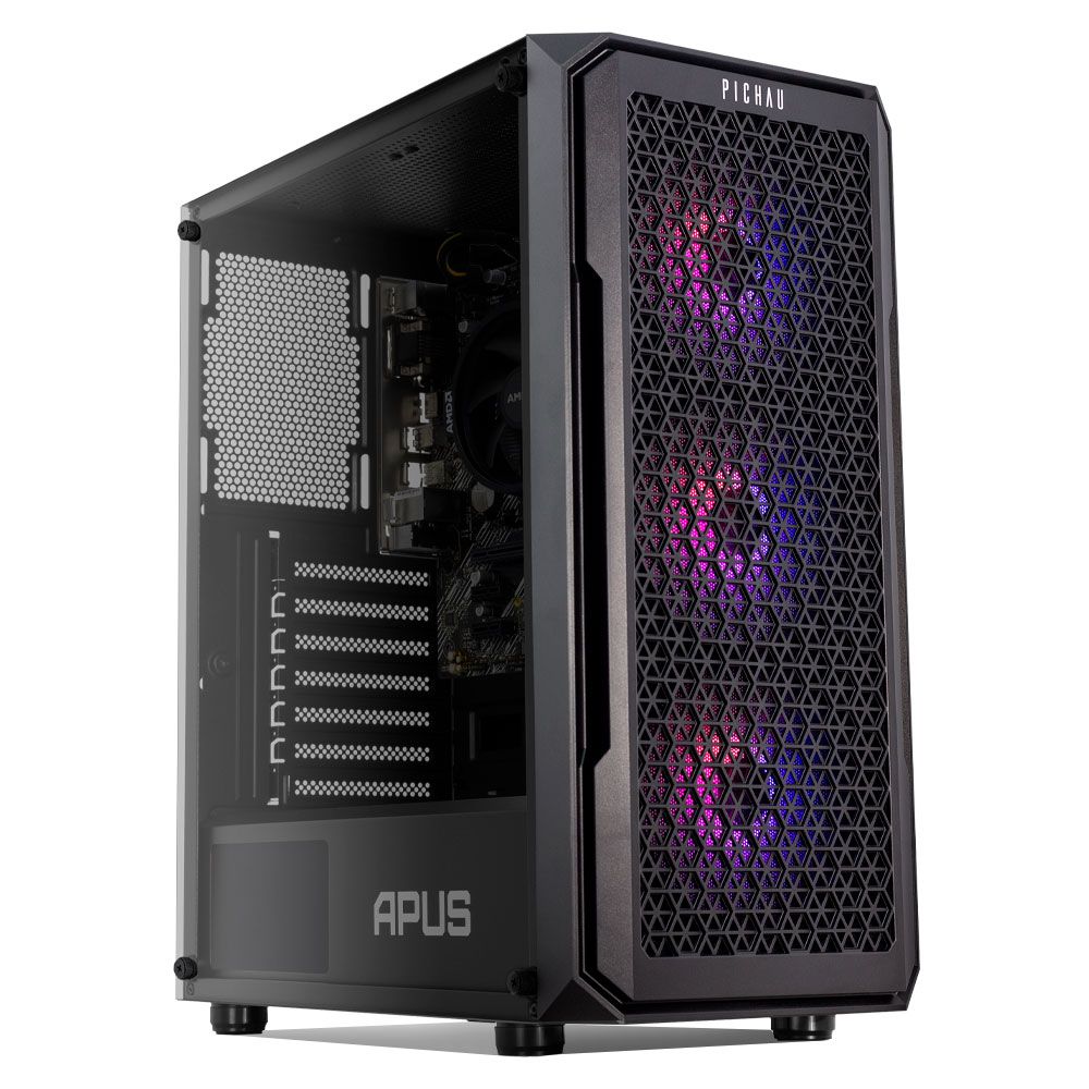 PC Gamer Pichau Lúcifer III, AMD Ryzen 5 8600G, 16GB DDR5, SSD M.2 480GB 