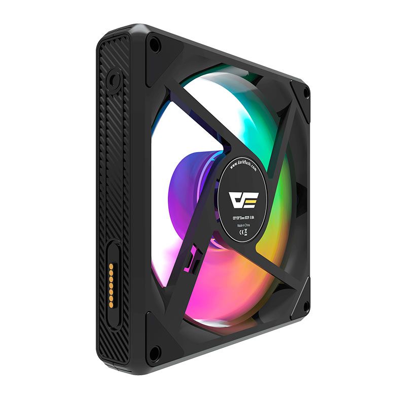 Kit Ventoinhas Magnéticas Aigo Darkflash Gauss G24, ARGB, 7x120mm, Preto, GAUSS24-ARGB-7BK 