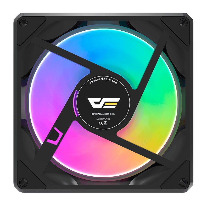 Kit Ventoinhas Magnéticas Aigo Darkflash Gauss G24, ARGB, 7x120mm, Preto, GAUSS24-ARGB-7BK 