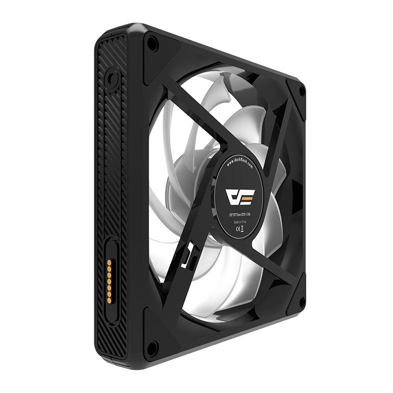 Kit Ventoinhas Magnéticas Aigo Darkflash Gauss G24, ARGB, 7x120mm, Preto, GAUSS24-ARGB-7BK 