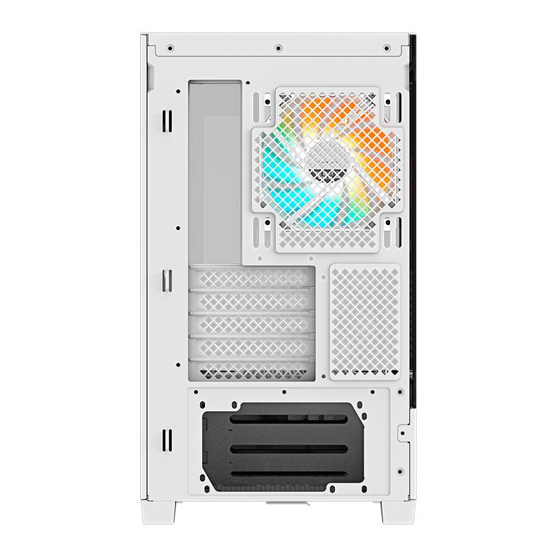 Gabinete Gamer Gigabyte C201 Panoramic Ice, ARGB, Mid-Tower, Lateral de Vidro, Com 3 Fans, Branco, GB-C201PI