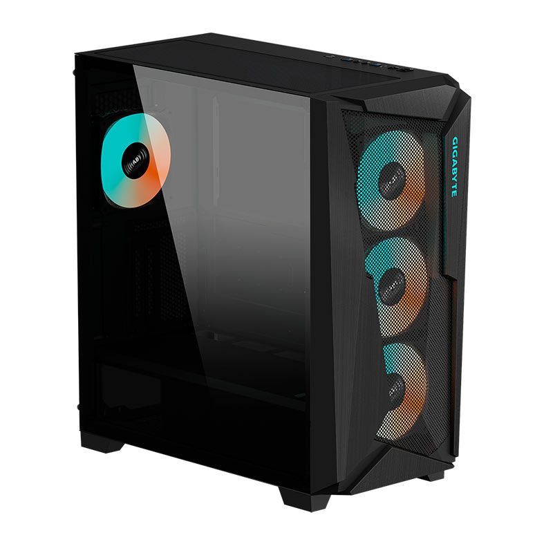 Gabinete Gamer Gigabyte C301 Glass, RGB, Mid-Tower, Lateral de Vidro, 4 Fans, Preto, GB-C301G