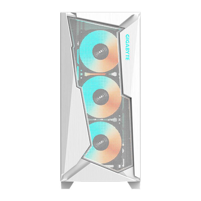 Gabinete Gamer Gigabyte C301 Glass, RGB, Mid-Tower, Lateral de Vidro, 4 Fans, Branco, GB-C301GW
