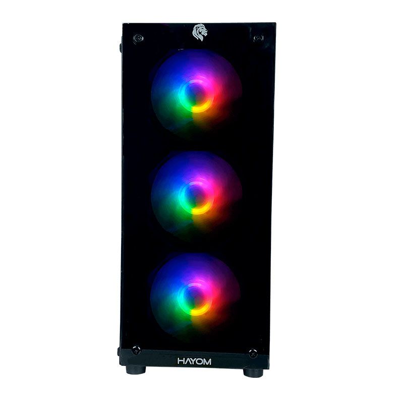 Gabinete Gamer Hayom GB1729, RGB, Lateral de Vidro, Com 4 Fans, Preto, GB1729
