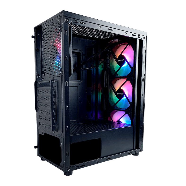 Gabinete Gamer Hayom GB1729, RGB, Lateral de Vidro, Com 4 Fans, Preto, GB1729