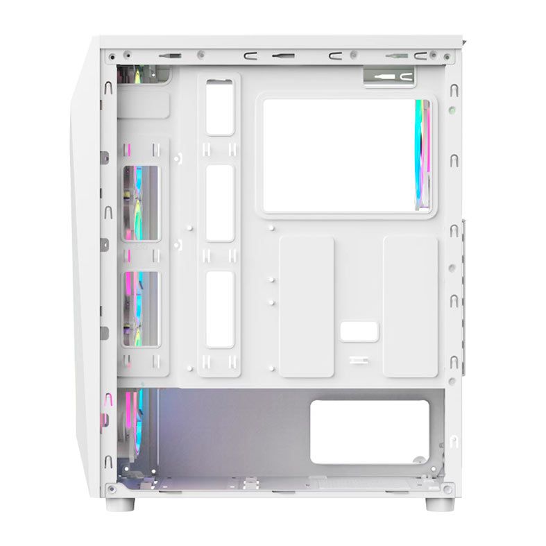 Gabinete Gamer Hayom GB1730,  Mid-Tower, Lateral de Vidro, Com 3 Fans, Branco, GB1730
